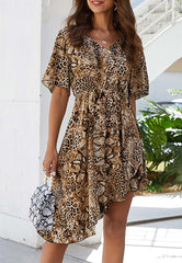 Mixed Animal Print Dress