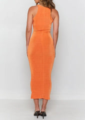 High Neck Fitted Tank Dress