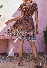 Multicolor Printed Boho Dress