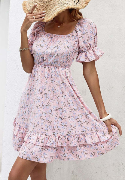 Puff Sleeve Detail Dress