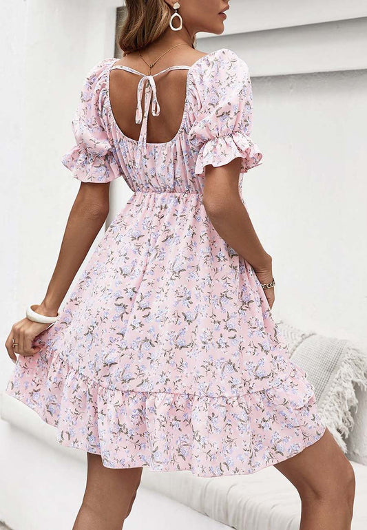 Puff Sleeve Detail Dress