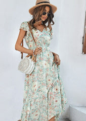 Flutter Floral Print Dress