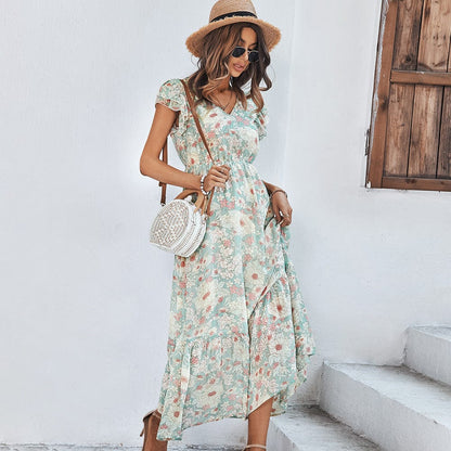 Flutter Floral Print Dress