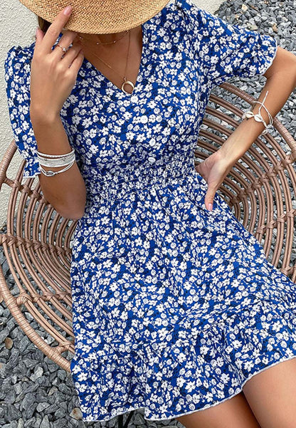 Floral Print Hem Dress