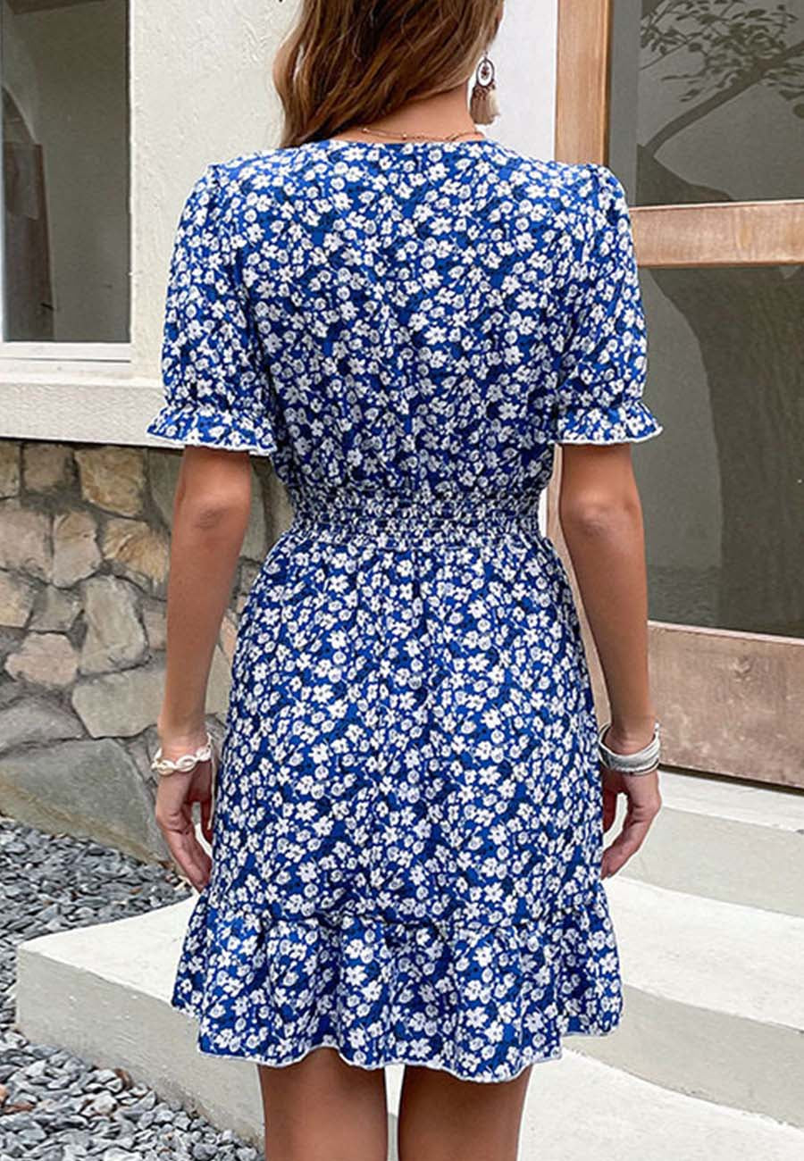 Floral Print Hem Dress