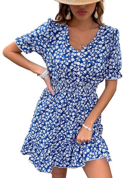 Floral Print Hem Dress