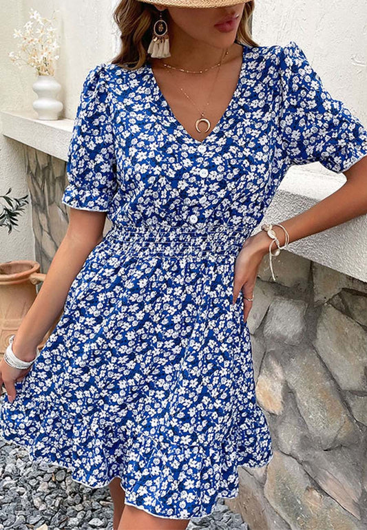 Floral Print Hem Dress