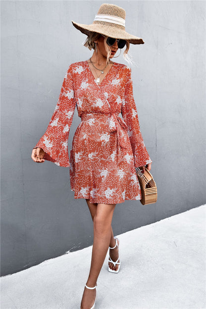 Floral Print Sleeve Dress