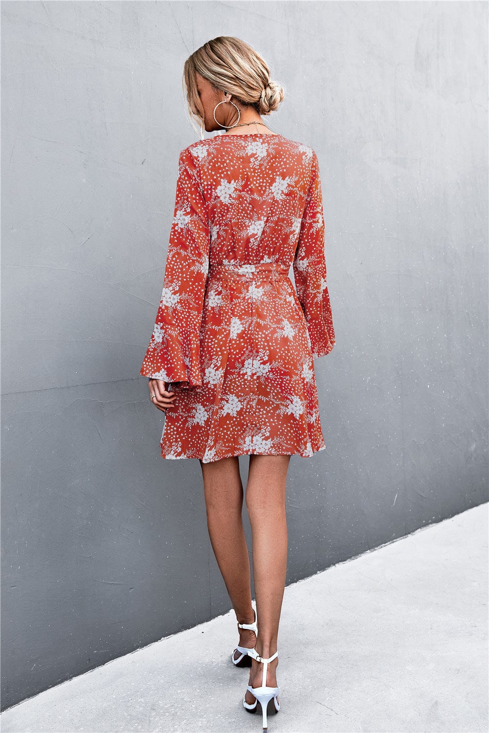 Floral Print Sleeve Dress
