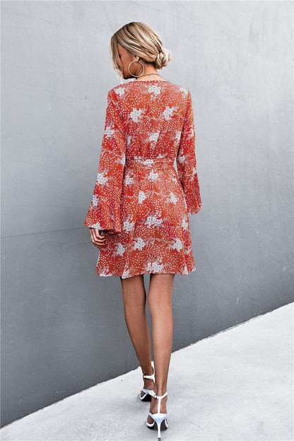 Floral Print Sleeve Dress