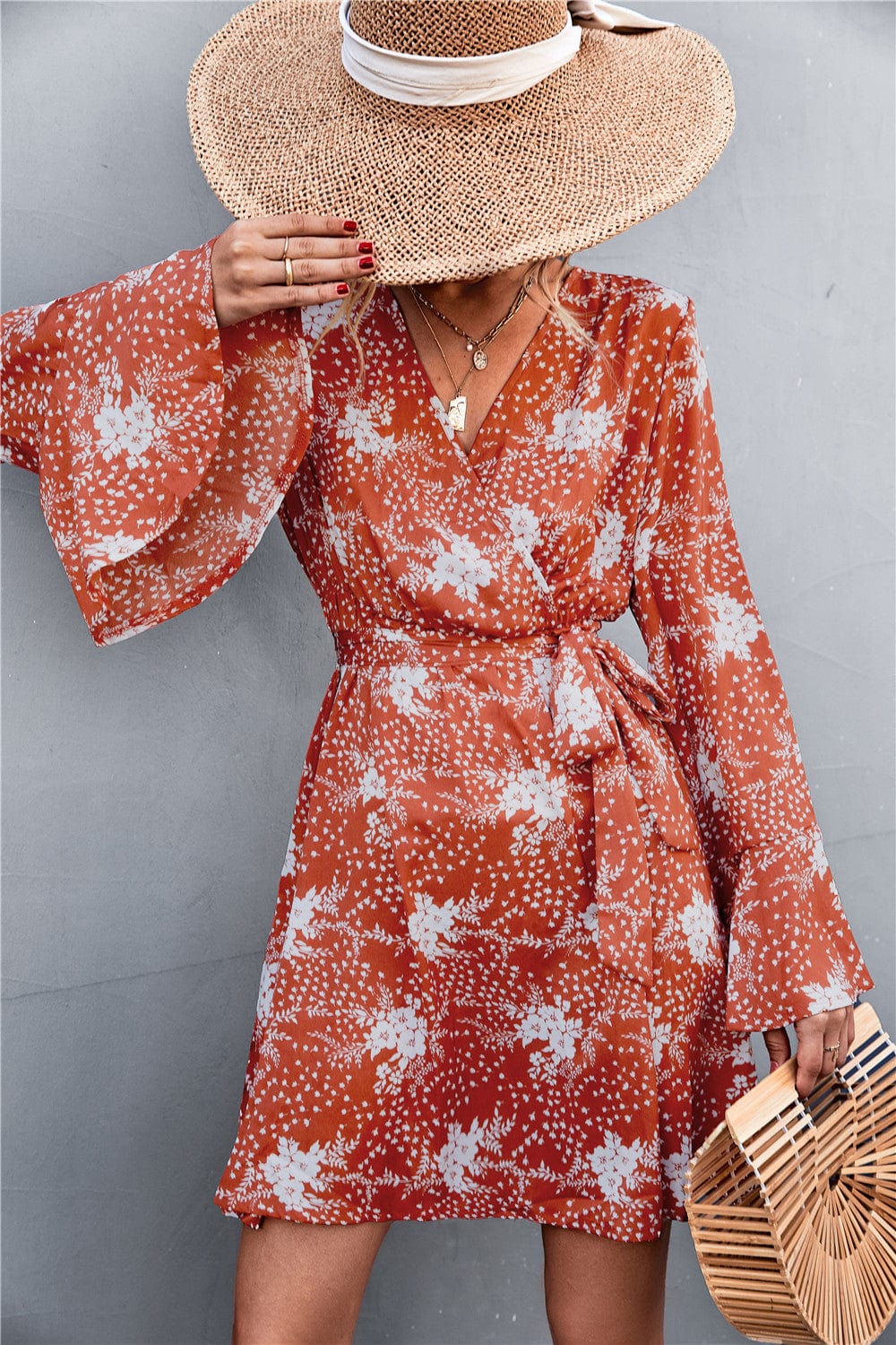 Floral Print Sleeve Dress