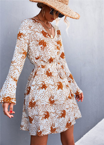 Floral Print Sleeve Dress