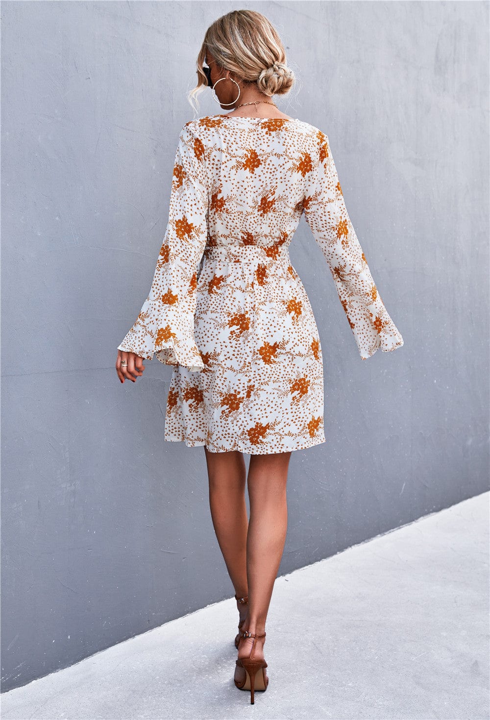 Floral Print Sleeve Dress