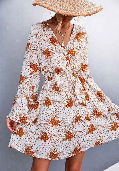 Floral Print Sleeve Dress