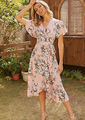 Print Flutter Sleeve Dress