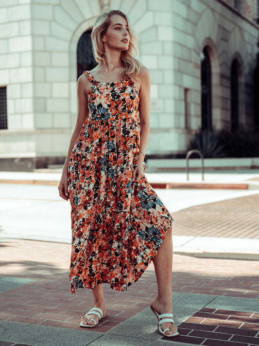 Floral Low Back Dress