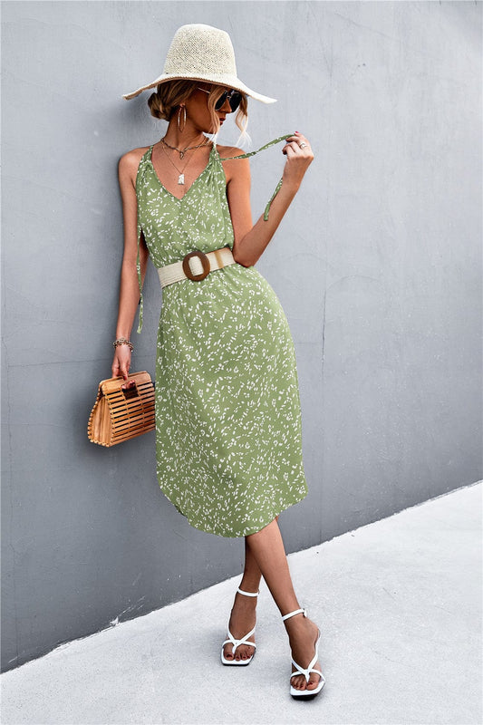 Tie Neck Spring Dress