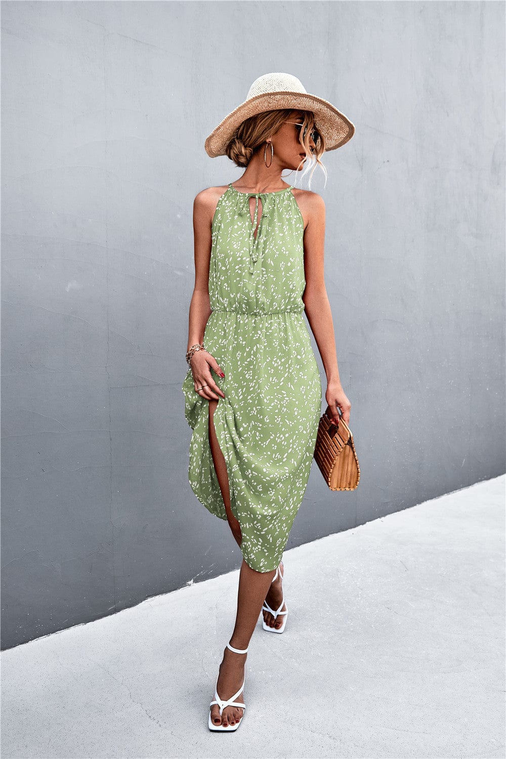 Tie Neck Spring Dress