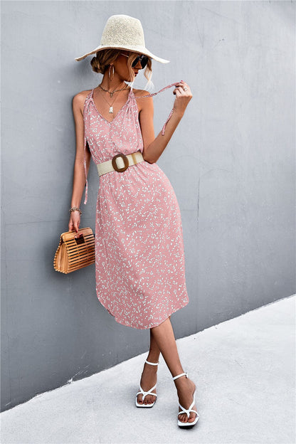 Tie Neck Spring Dress