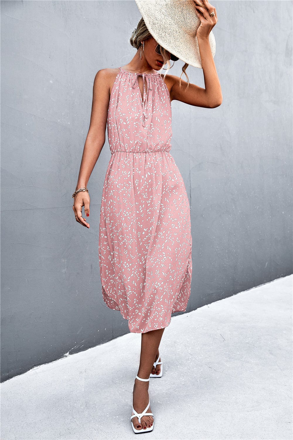 Tie Neck Spring Dress