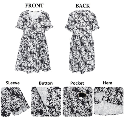 Floral Button Down Dress