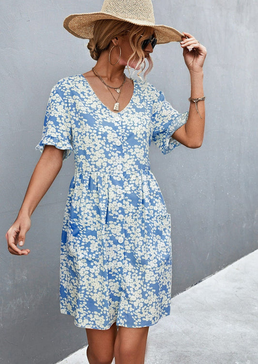 Floral Button Down Dress