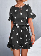 Dot Ruffle Light Dress