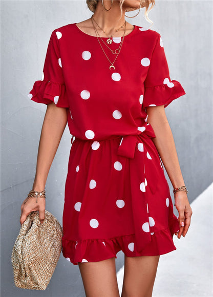 Dot Ruffle Light Dress