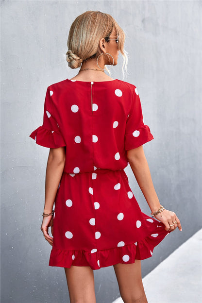 Dot Ruffle Light Dress