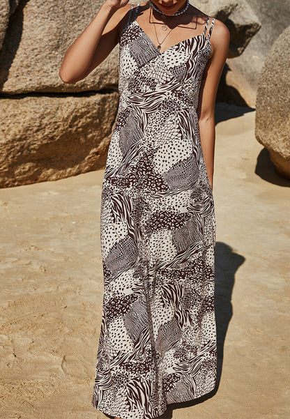 Print Double Strap Dress