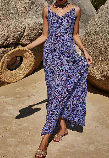 Print Double Strap Dress