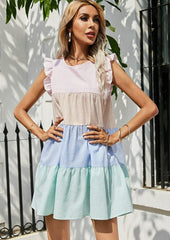 Color Block Tiered Dress