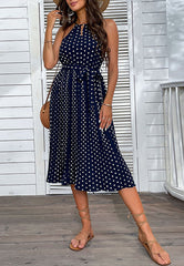 Keyhole Classic Dot Dress