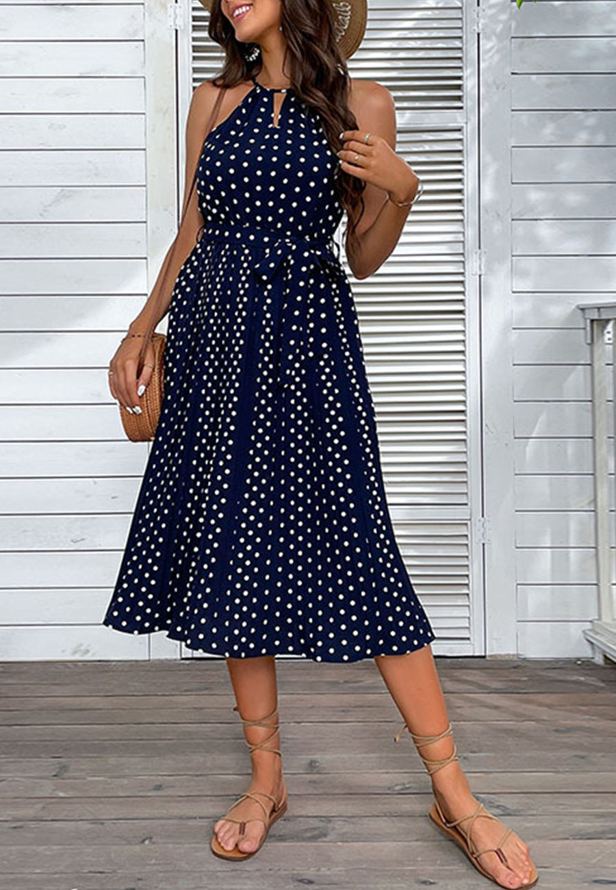 Keyhole Classic Dot Dress