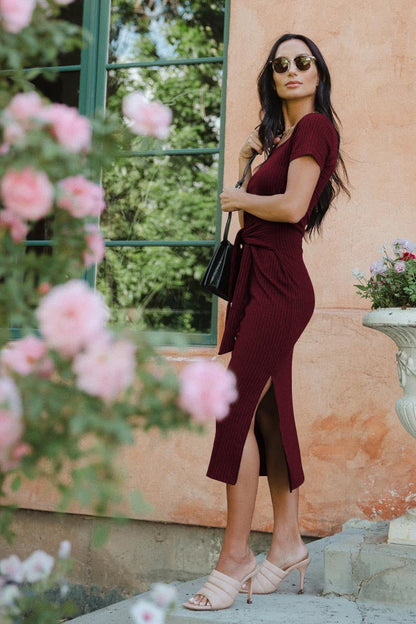 Waist Side Slit Dress