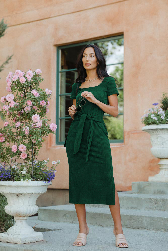 Waist Side Slit Dress