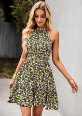 Halter Neck Hem Dress
