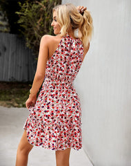 Halter Neck Hem Dress