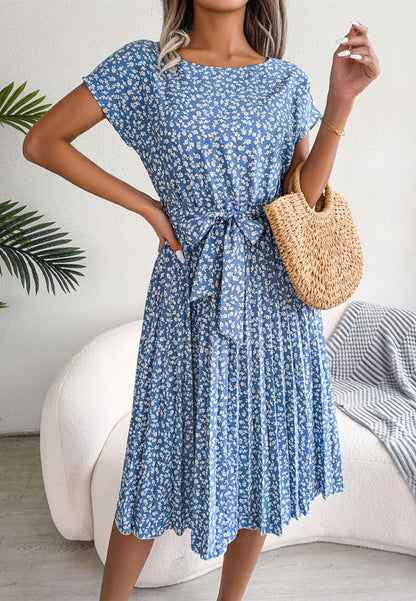 Ditsy Floral Pleated Dress