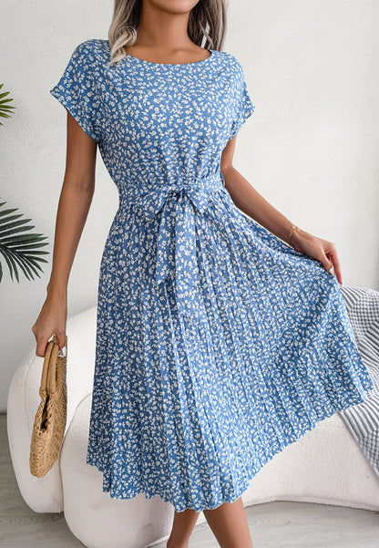 Ditsy Floral Pleated Dress