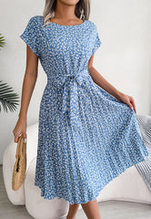 Ditsy Floral Pleated Dress