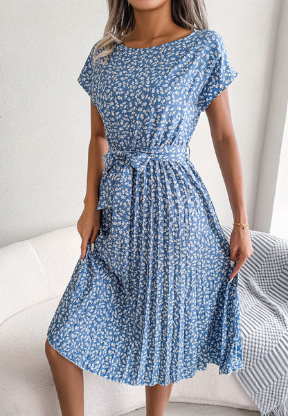 Ditsy Floral Pleated Dress