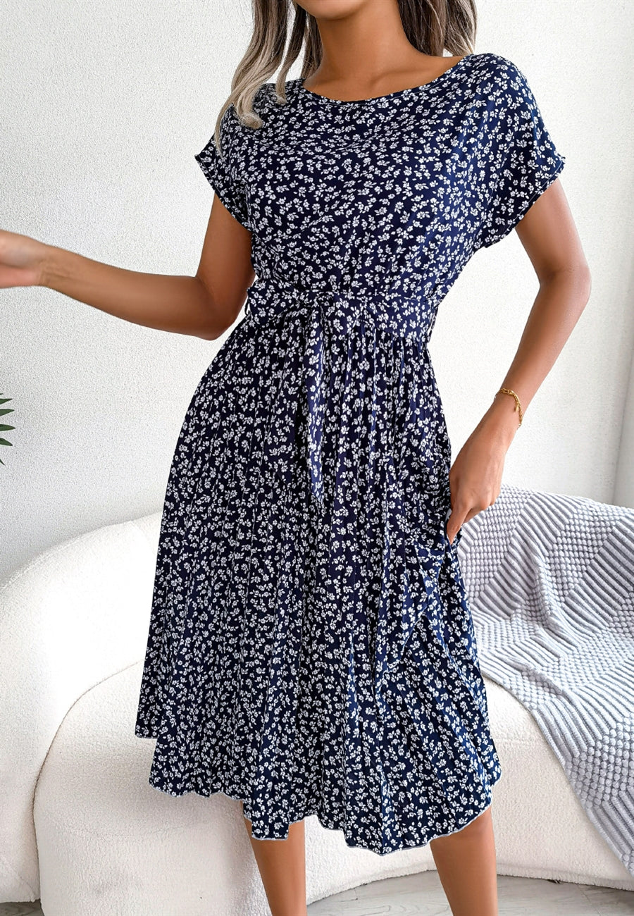 Ditsy Floral Pleated Dress