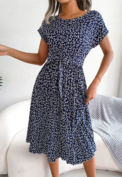Ditsy Floral Pleated Dress