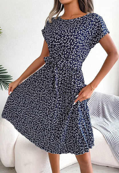 Ditsy Floral Pleated Dress