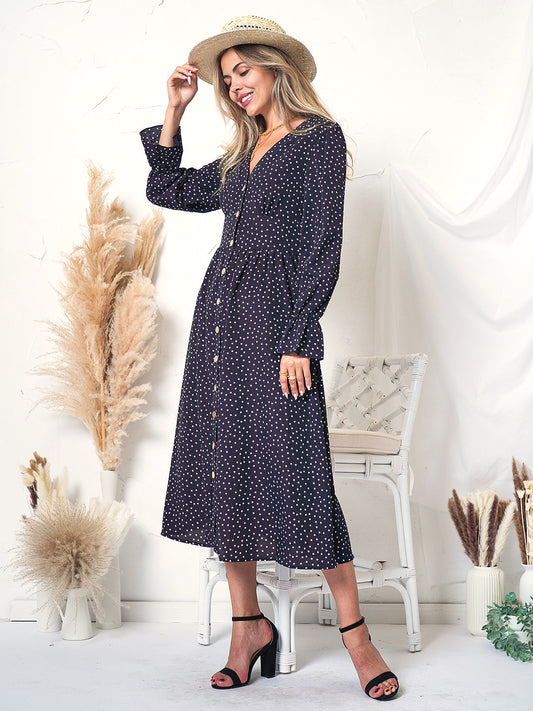 Sleeve Polka Dot Dress