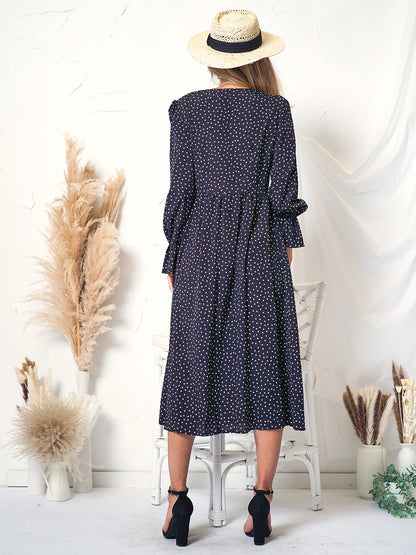 Sleeve Polka Dot Dress