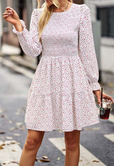Smocked Chest Long Floral Dress