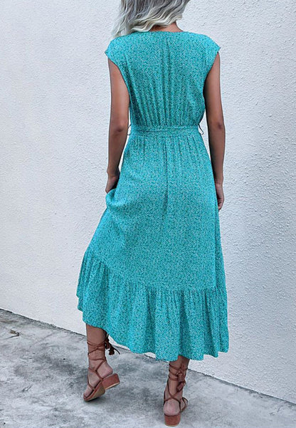 Bold Button Tie Dress