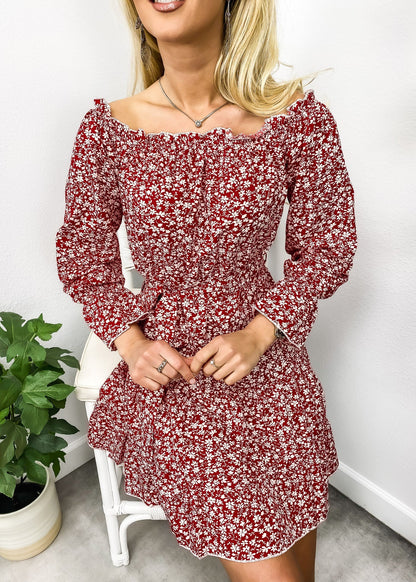 Ditsy Floral Off-Shoulder Dress